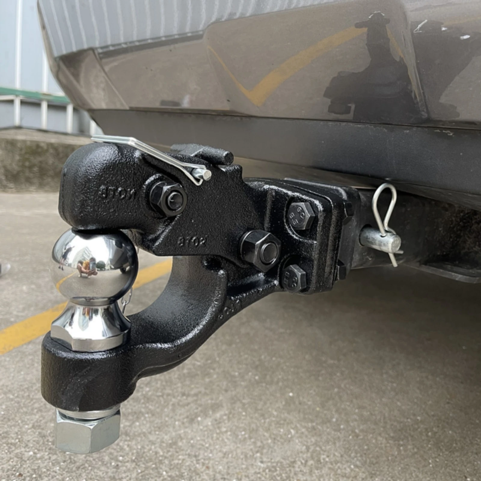 Ball Hitch Compact Hitch with Tow Ball Hardware Polished for Truck Owners, Caravan Towing