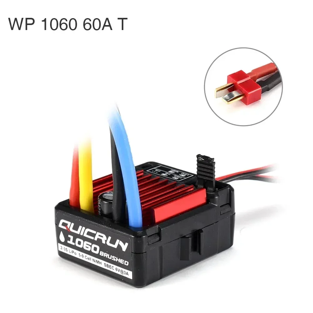 HOBBYWING QuicRun WP 1060 60A Geborstelde ESC SBEC Elektronische Snelheidsregelaar voor 1/10 RC Auto Truck Crawler 540 550 Motoronderdelen