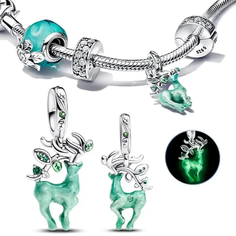 Breloques en argent regardé 925 pour femme, décoloration chaude, pendentif wapiti shoescent, convient au bracelet Pandora original, bijoux de bricolage, cadeau exécutif