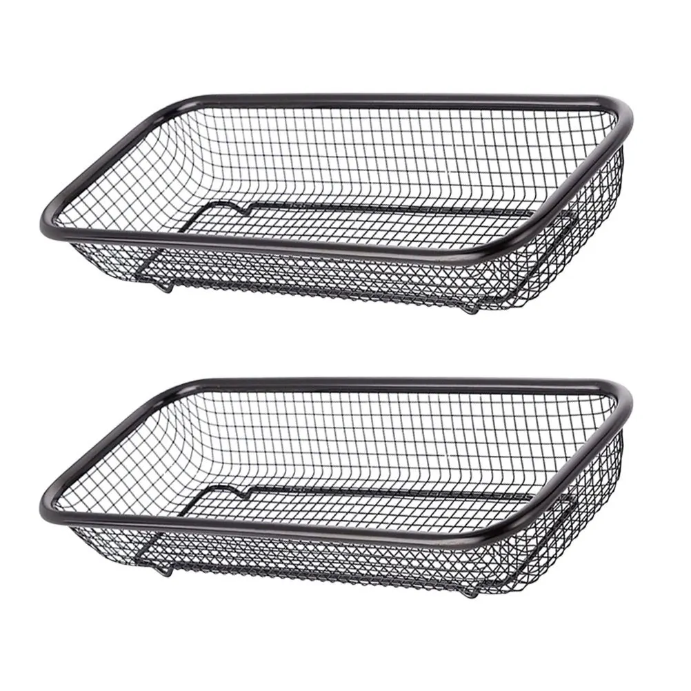 

2Pcs Cutlery Basket Multi-Function Kitchen Utensil Organizer Desktop Storage Tray Wear-Resistant Stainless Steel