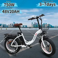 CT20 Electric Bicycle 750W Motor 48V20AH Lithium Battery City E-bike Aldult 20*4.0 Inch Fat Tire Mountain Folding Electric Bike