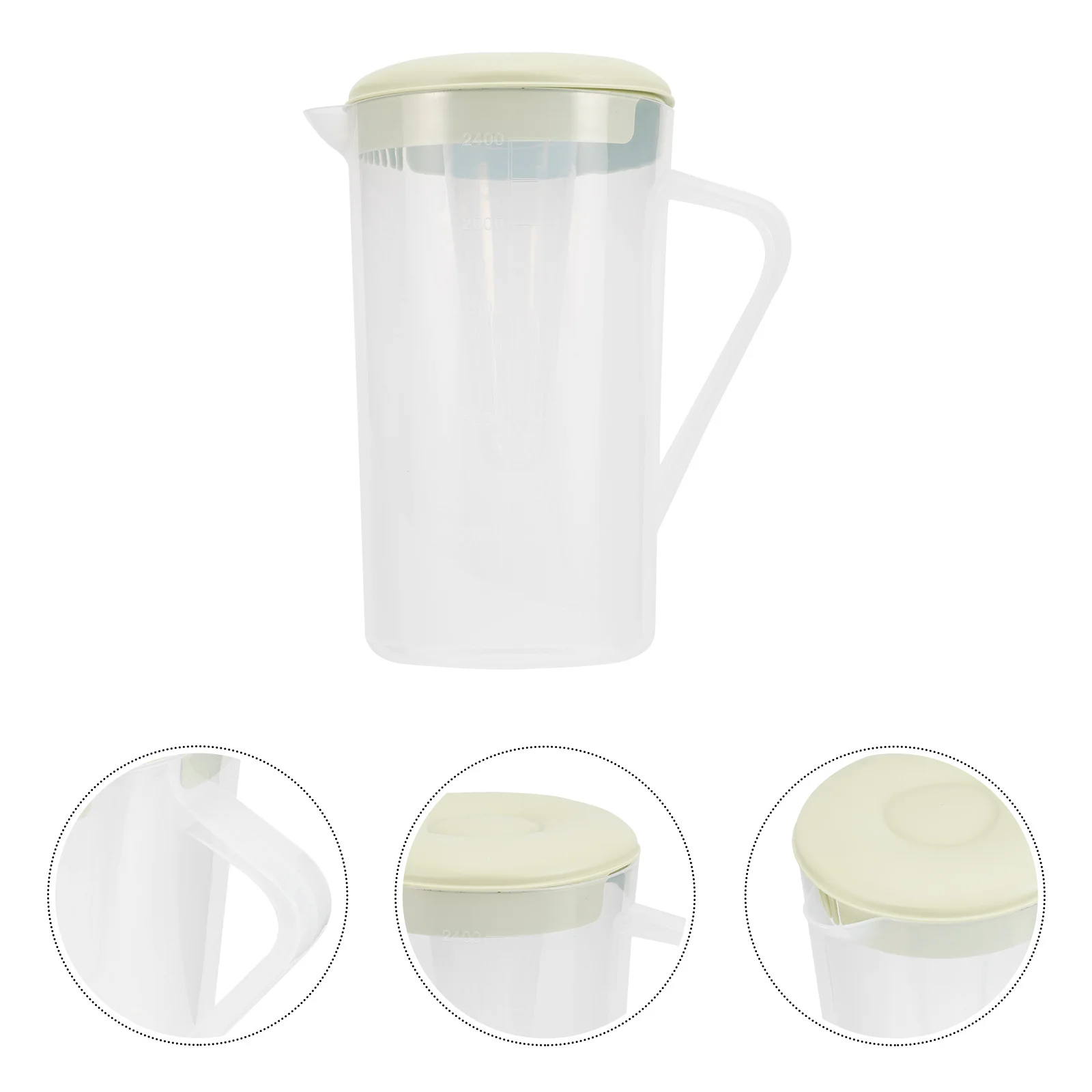 

2 Liter Water Pitcher Plastic Jug With Lid Large Capacity For Drinking Water Iced Tea Juice Milk Cold Beverage Dispenser