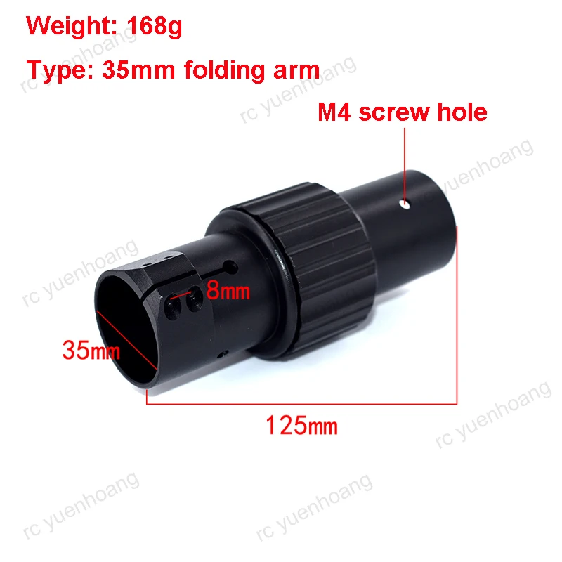 1PC 30mm 35mm 40mm Horizontal Metal Folding Arm Carbon Tube Fixed Seat Clamp Connector for RC Plant Agriculture UAV Drone