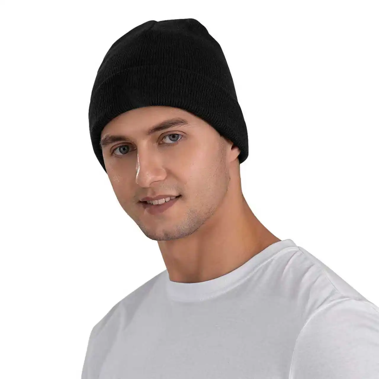 Custom Printed Logo Knitted Hats for Women Men Autumn Winter Solid Color Warm Ear Protection Girs Outdoor Beanie Hat Wholesale view 5
