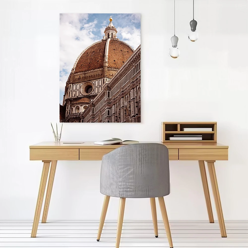 Florence Duomo Dome 1 Canvas Poster Wall Art Customizable High Quality Printed Picture for Vintage Decor Living Room Painting