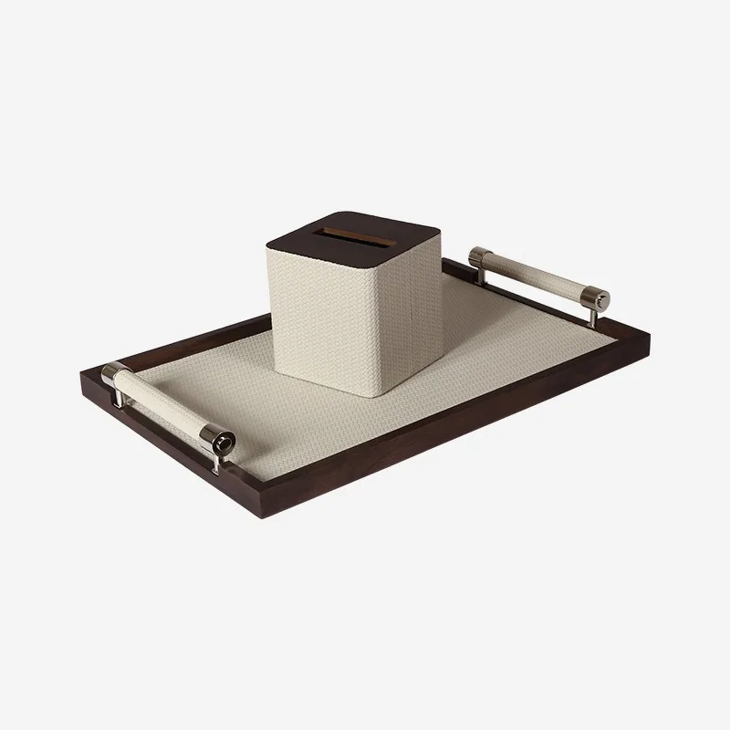 

Simple Dressing Table Double Ear Tray Entrance Hall Decorative Plate Modern Storage Multifunctional Coffee Table Home Decor