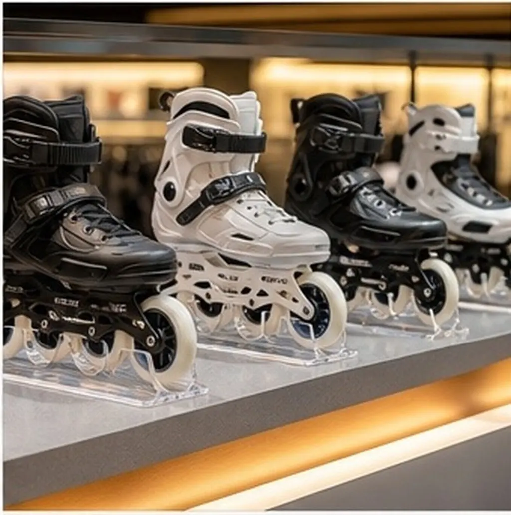 2Pcs Skates Display Hanger Sturdy Roller Skates Bracket for Ice Skate Storage Retail Store Shopping Center Counter Display Stand