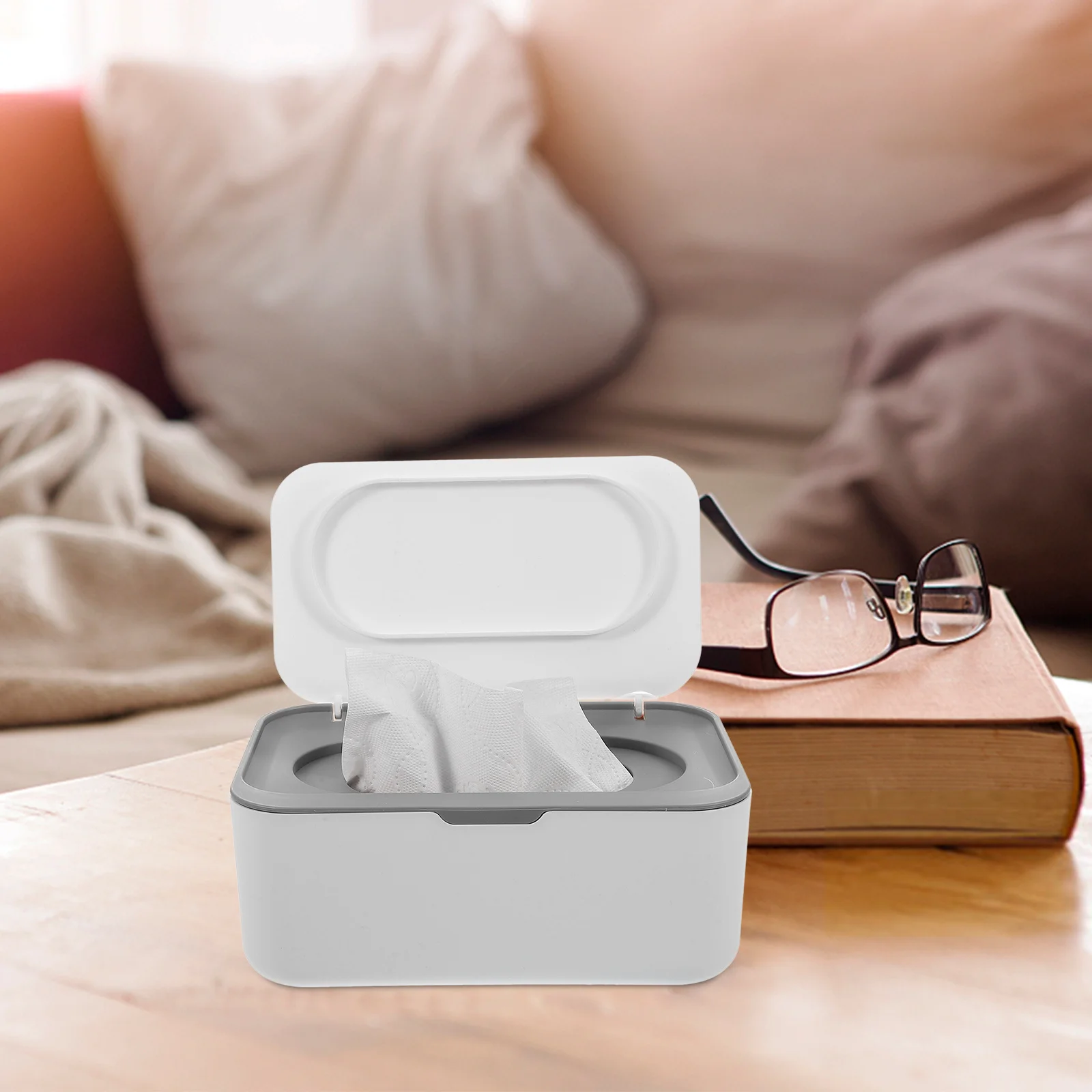 

Large Capacity Plastic Wet Wipes Box Dustproof Tissue Dispenser Sealed Storage Case Mask Organizer for Bathroom Home