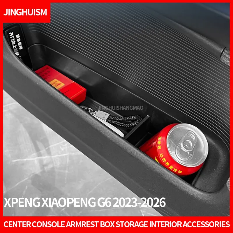 Car Door Storage Box Suitable for Xpeng Xiaopeng G6 2023-2026 Door Edge Groove Waterproof Storage Box, Car Interior Accessories
