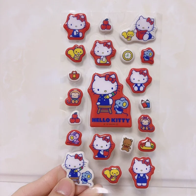 

Новый Sanrio Hello Kitty 3D объемная рельефная наклейка Diy дневник чехол для телефона канцелярские украшения студенческая мультяшная наклейка с наградой