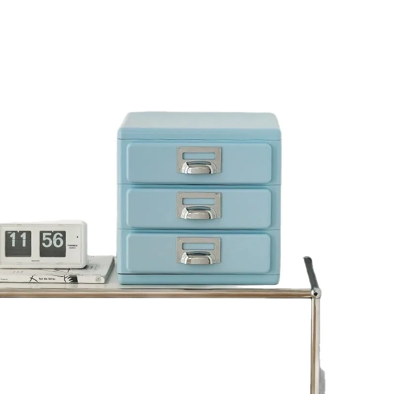 Retro multi-layer chest of drawers, designer desktop office file storage box