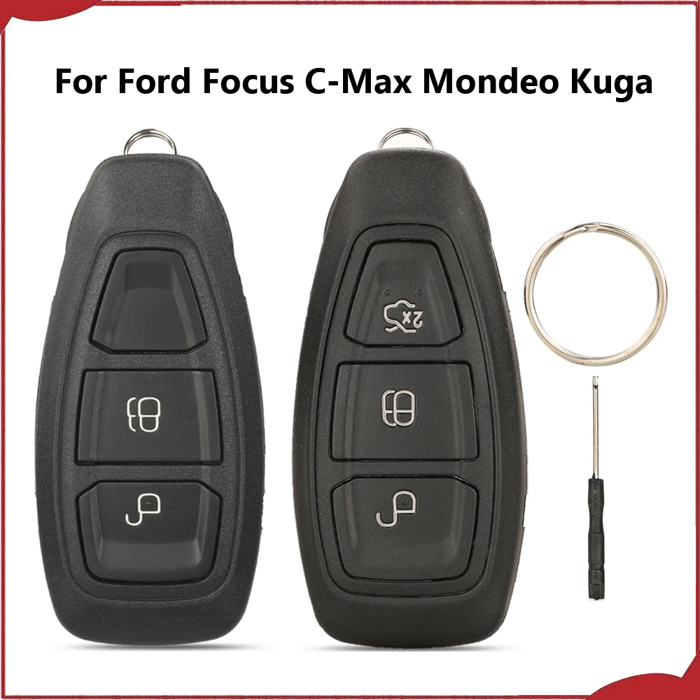 Jingyuqin New 2/3Button Remote Car Key Shell For Ford Focus C-Max Mondeo Kuga Fiesta Titanium Case Cover