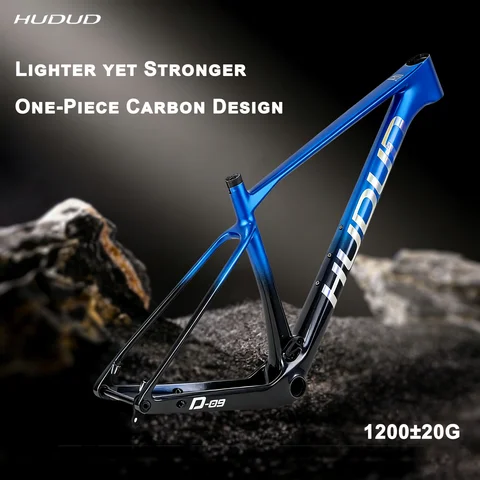Quadro de Bicicleta de Montanha em Carbono Hudud M09-1 |   Apenas a Estrutura |   29'' XC Hardtail |   Roteamento Interno de Cabos |   Eixo Passante 148X12mm |   Macaron