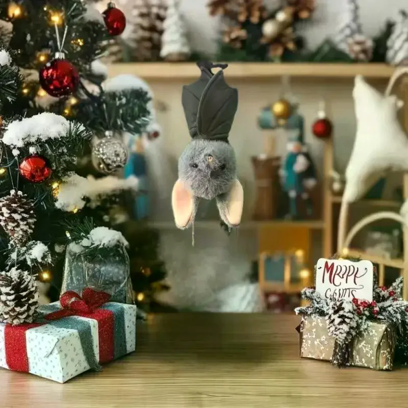 دمية ناعمة خنزير الخفافيش المبهجة، لعبة قطيفة على شكل حيوانات كرتونية فريدة من نوعها، ديكور المنزل والسيارة، هدايا العطلات #3