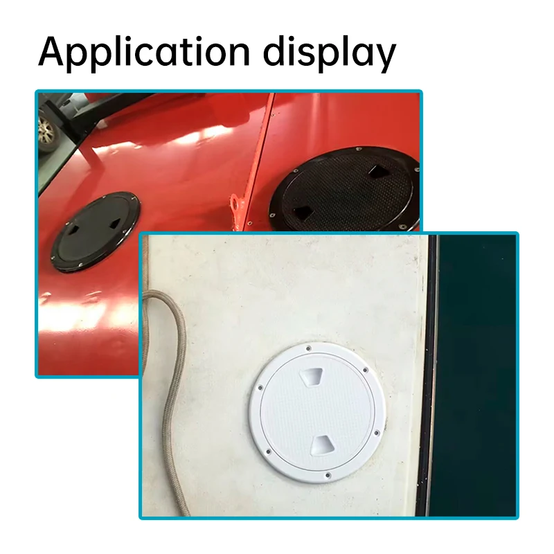 Escotilhas redondas da inspeção do Não-deslizamento, tampa destacável do ABS, barco branco, tamanhos 4 "6" 8"