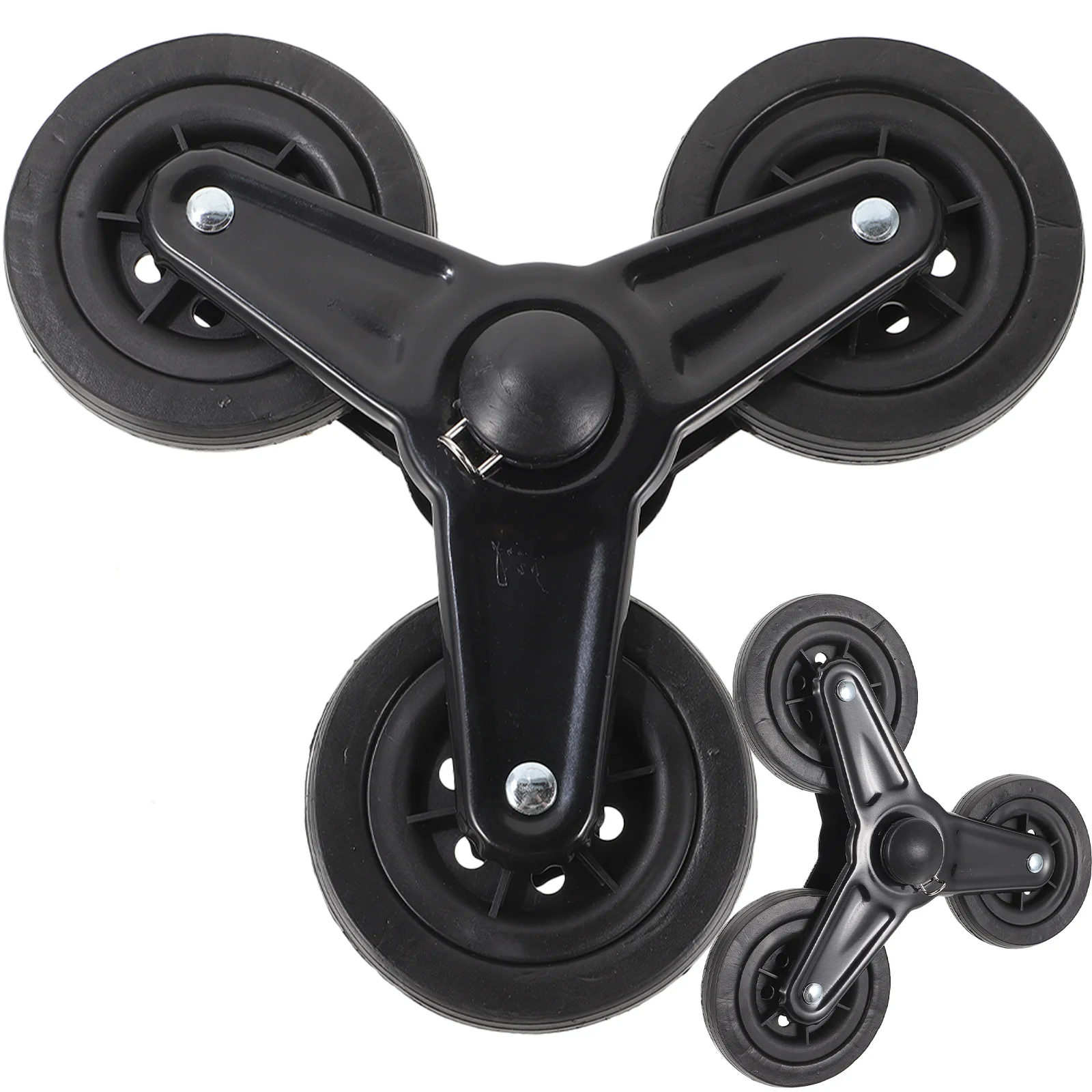 

1Pair Stainless Steel Crystal Shopping Cart Casters Durable Triangle Wheel Replacement for Trolley Cart Casters