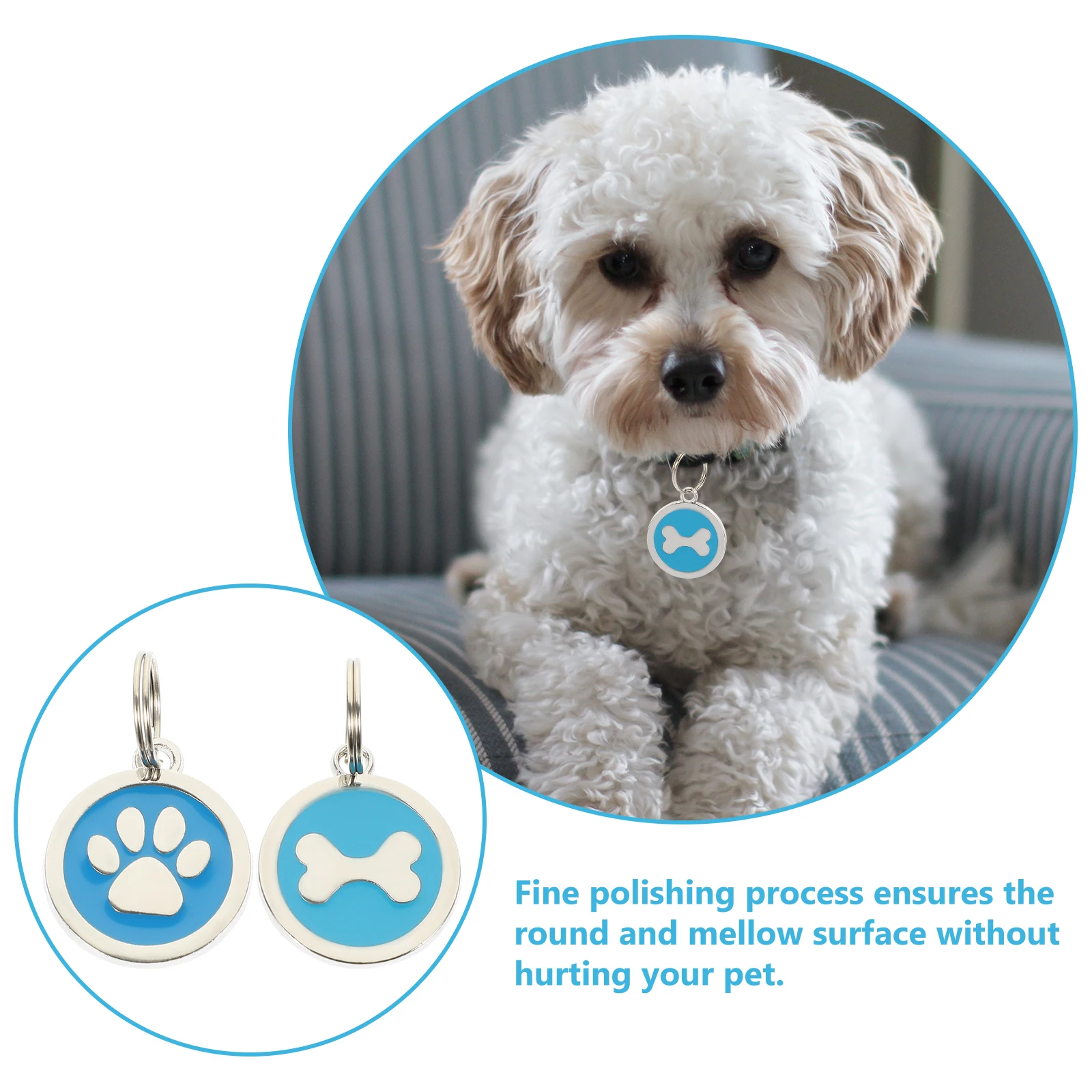 

2 Pcs Sturdy Dog Accessories Metal Name Tags Dog Tag For Identity Cat Name Tags Decorative Pet Decorative Pet Tag Collar