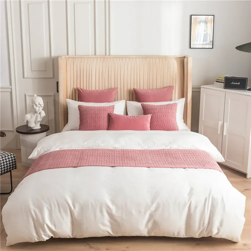 Velvet Three-Dimensional Geometric Bed Runner Bedding Thickened Dutch Wave Double-sided Dual-use Bed Hotel Towel Flag