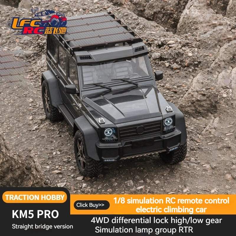 

Электрический альпинистский автомобиль Thunder God Km5 Pro с дистанционным управлением, передаточное число 1/8, прямой мост G550 с дифференциальным замком, модель игрушечного автомобиля