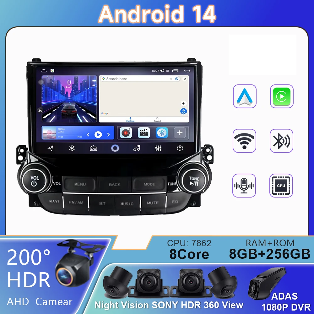 Android For Chevrolet Malibu XL 2012 2013 2014 2015 Multimedia Car GPS Player Navigation Touch Screen Radio Monitor No 2din DVD 