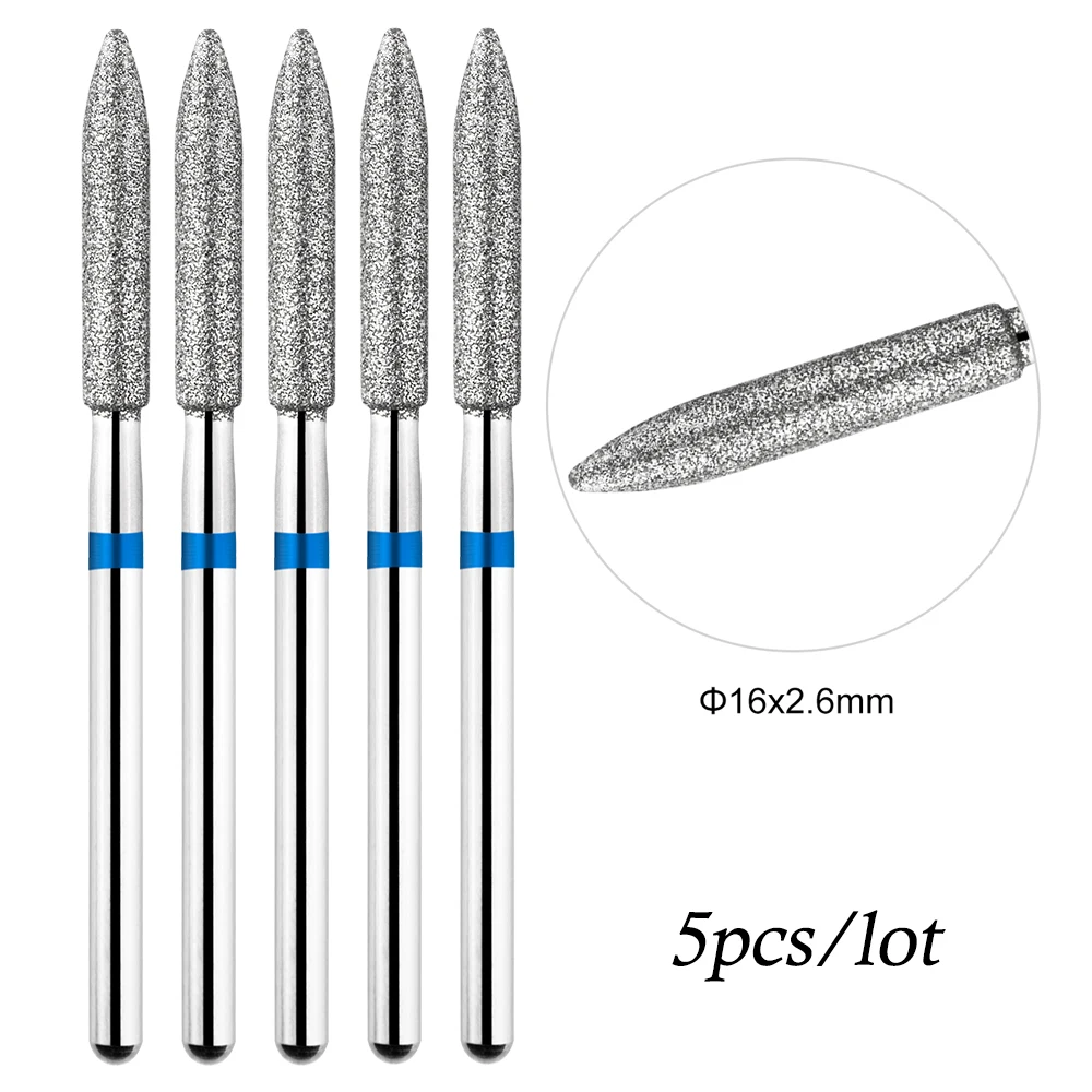 5 teile/los Bohrer Bits für Nägel Diamant Köpfe zu Nägel Fräser für Maniküre Häutchen Nagel Cutter Tipps Zubehör Werkzeuge – Detail 7