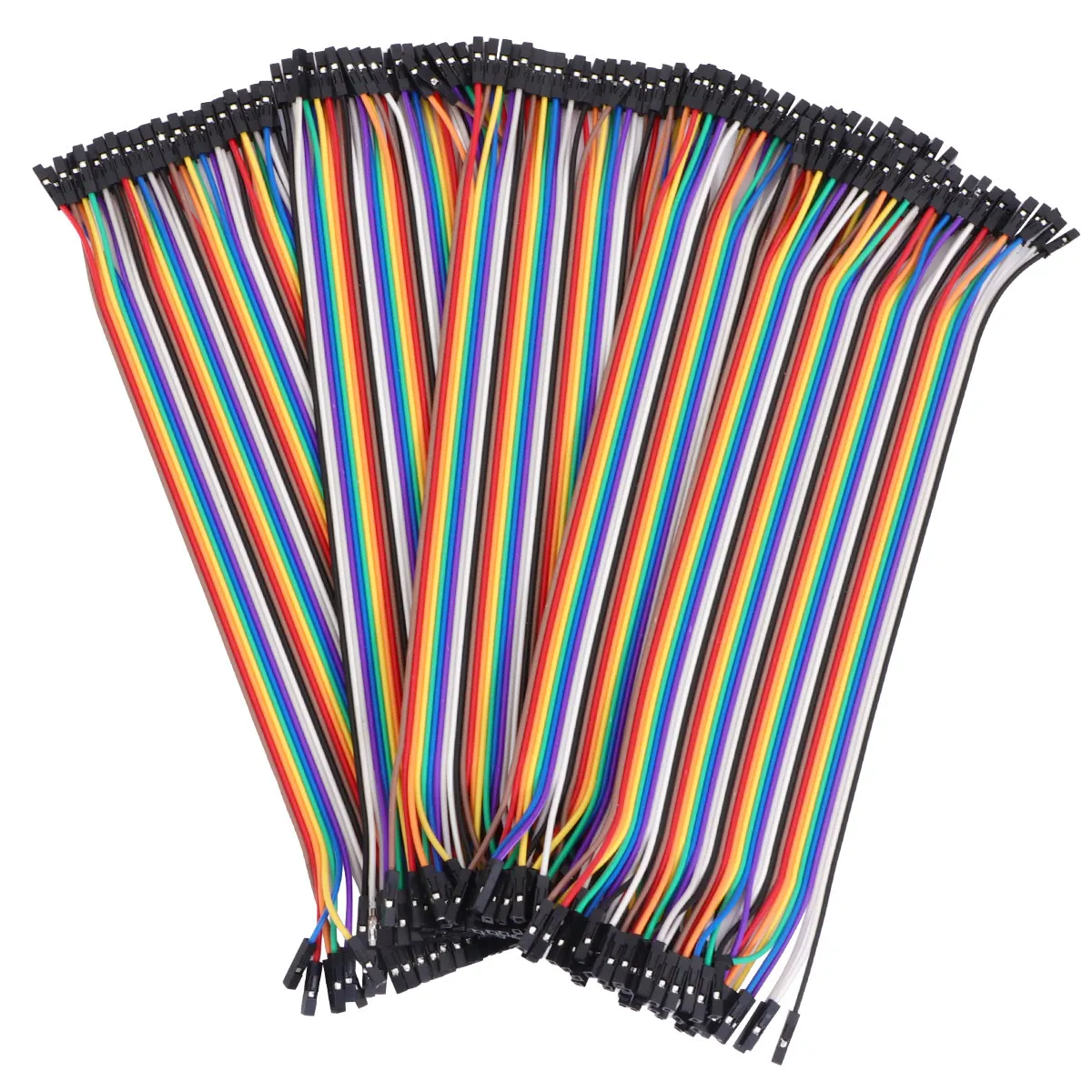 

5Pcs Rainbow Cable 40 Pin Female to Female Breadboard Jumper Wire Bridle Ribbon Cable for Pcb DIY Electronic Project