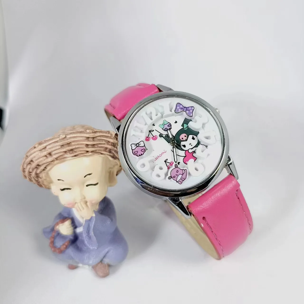 MINISO Hello kitty Kuromi Cartoon fashion Children\'s Watch 3D Stereoscopic Screen Waterproof kid Wrist Watch Christmas Gift