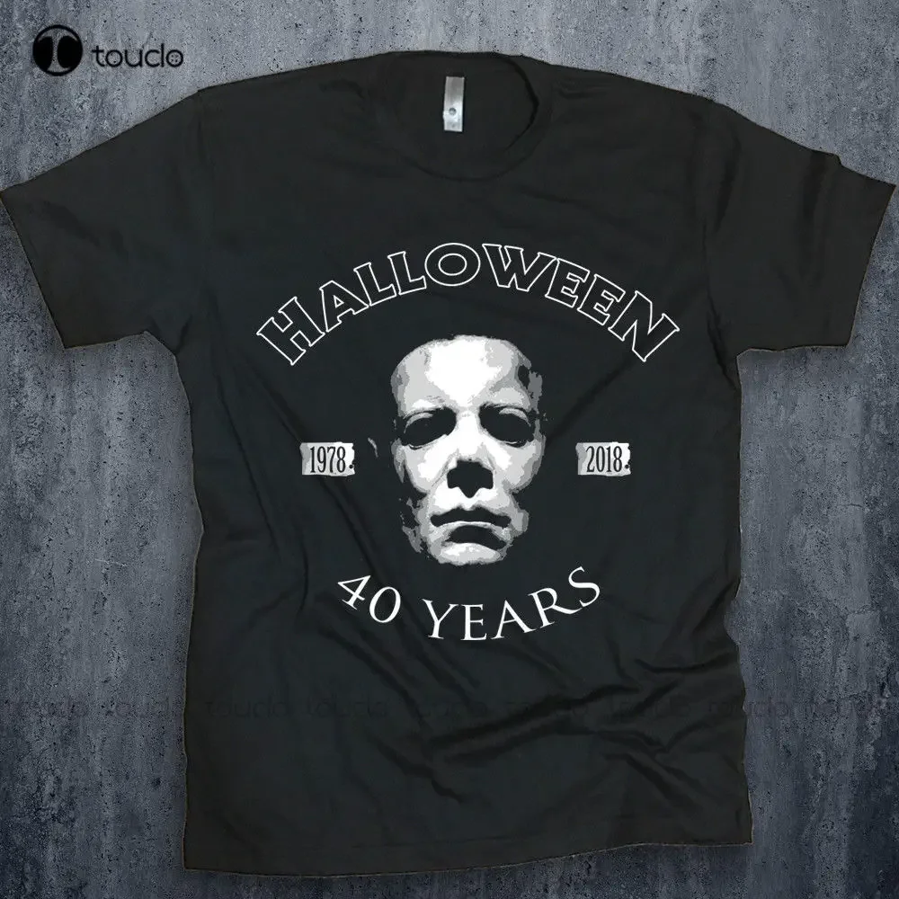 New Short Sleeve Casual Halloween  Michael Myers 40Th Anniversary Men'S T-Shirt Top Gymer Tee Custom T Shirts Fashion Funny New