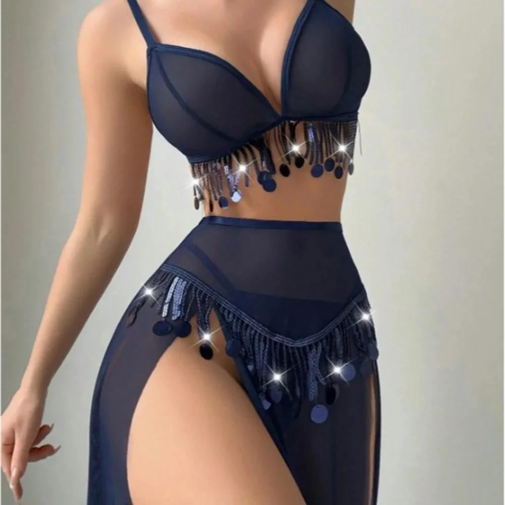 Новый сексуальный комплект для латинских танцев Virgo's Secrets, бюстгальтер и платье, комплект сексуального нижнего белья из 2 предметов