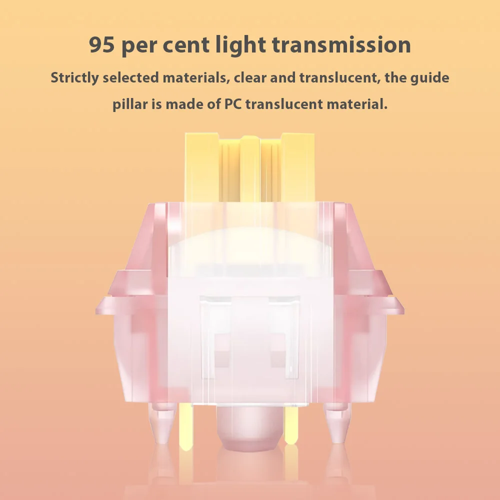Mechanische tastatur v2 schalter geschmiert honig pfirsich v3 schalter mechanische tastatur linear taktil 5pin absatz achse hot swap diy