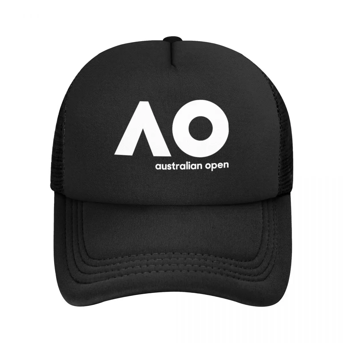 호주 오픈 테니스 메쉬 야구 모자, 남녀 공용 곡선 선 캡, 조절 가능한 스냅백 캡, 여름 트럭 운전사 모자