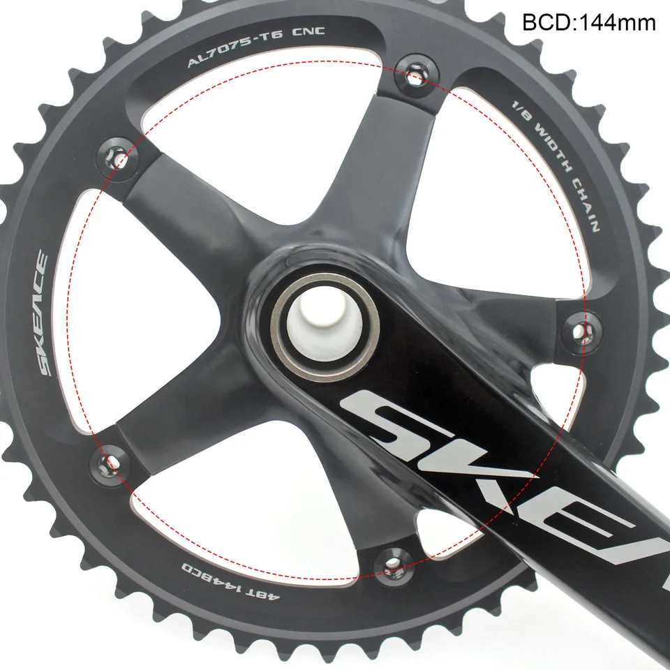 SKEACE 48T 165mm Fixed Gear Crankset Alumniun Alloy Crankset