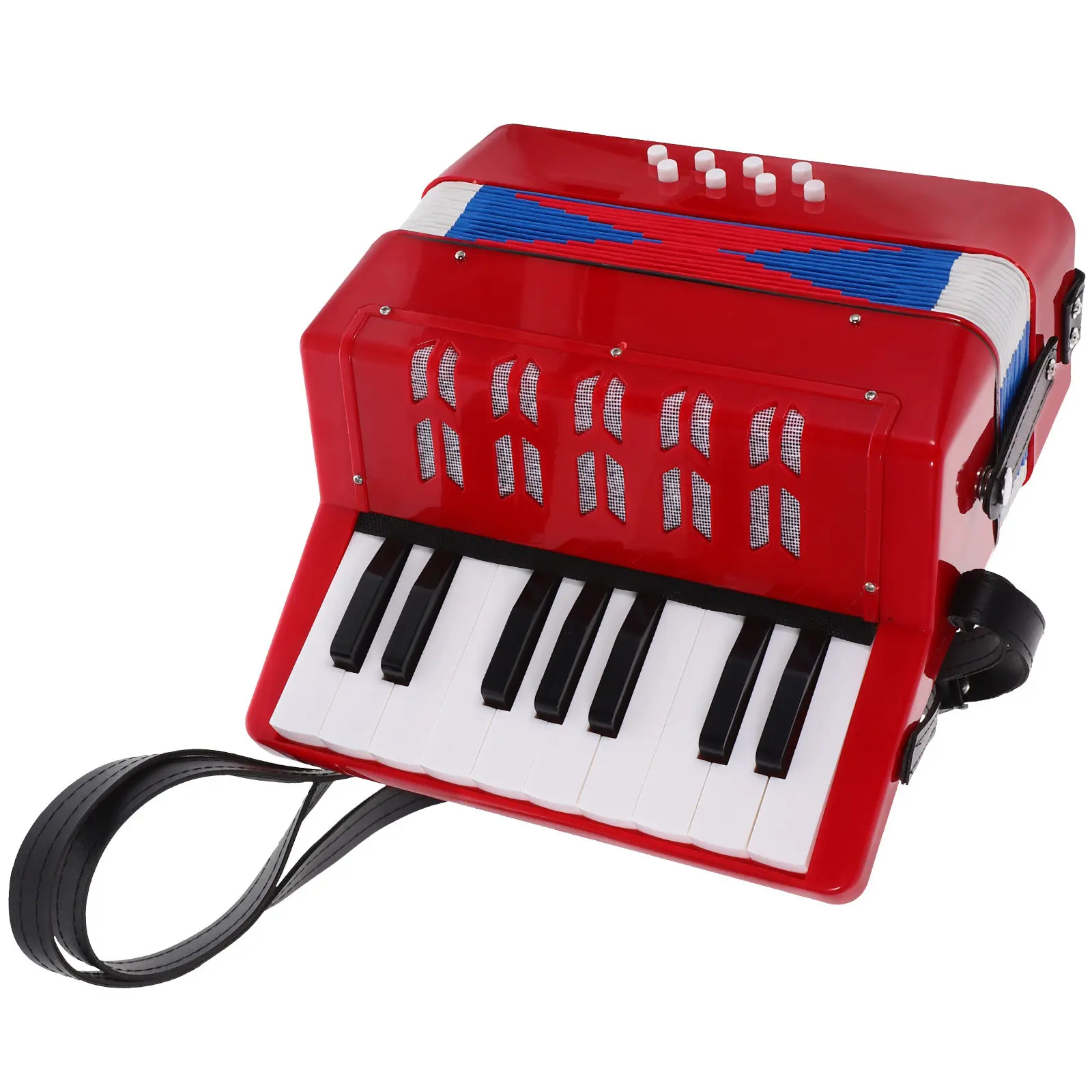 1Pcs Portable Practice Accordion for Kids Beginner Level Educational Musical Instrument Small Size Handheld Accordion for Music