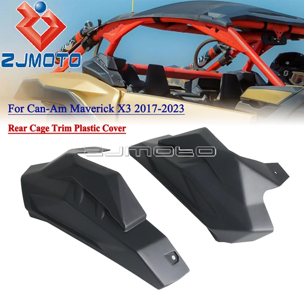 

2PCS Rear Cage Trim Plastic Trim Cover 2/4 Doors UTV C Pillar Protection Shield Guard 3mm Thick For Can-Am Maverick X3 2017-2023