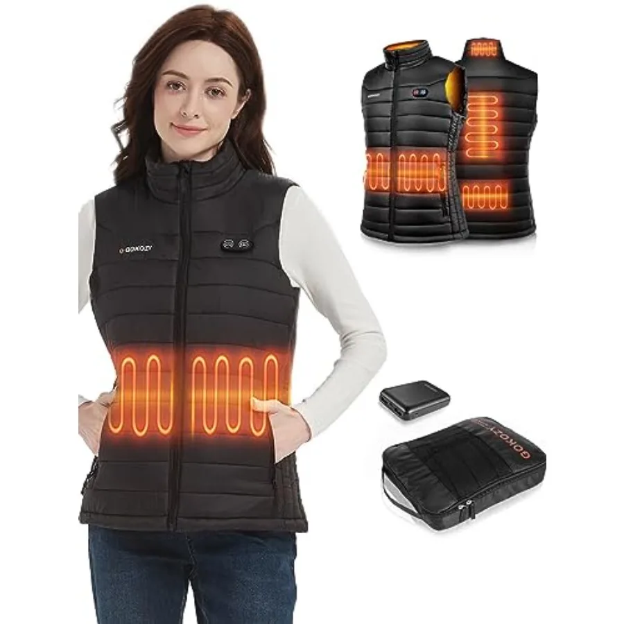 

Gokozy Heated Vest for Women with Battery Pack-Women's Lightweight Heating Vest Outer-wear