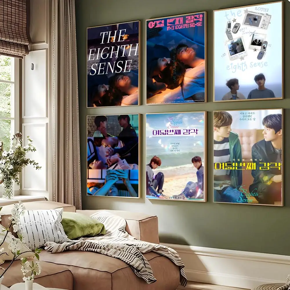 Movie T-the Eighth Sense Poster Self-adhesive Advanced Aesthetic Printing Paper Wall Art For Living Room Home Decor