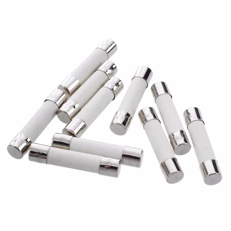 0.25A 0.5A 1A 2A 3A 4A 5A 6A 6.3A 8A 10A 15A 20A 25A 30A Ceramic Fuse 5x20 6x30 Mm