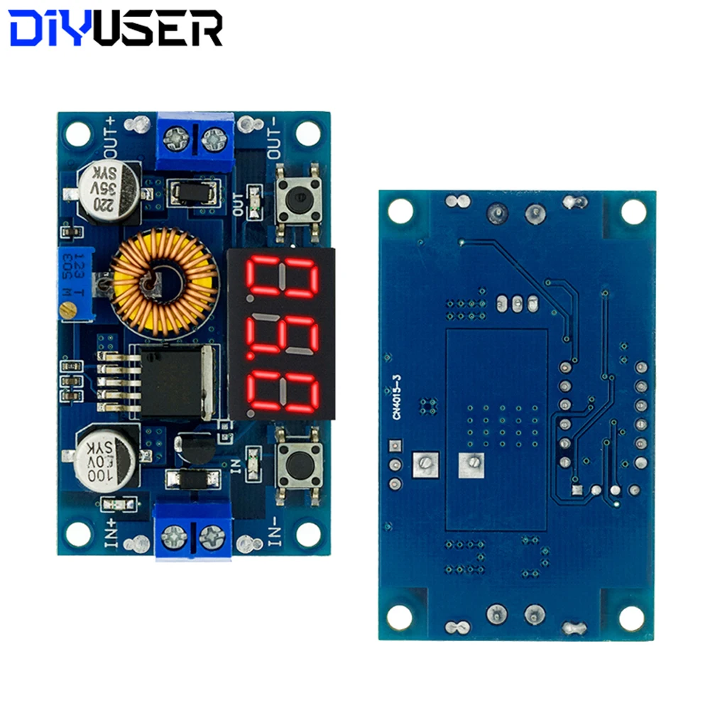 XL4015 DC-DC Buck Converter 5A 75W Adjustable Step-Down Module with Digital Voltmeter & Calibration for LED Driver,