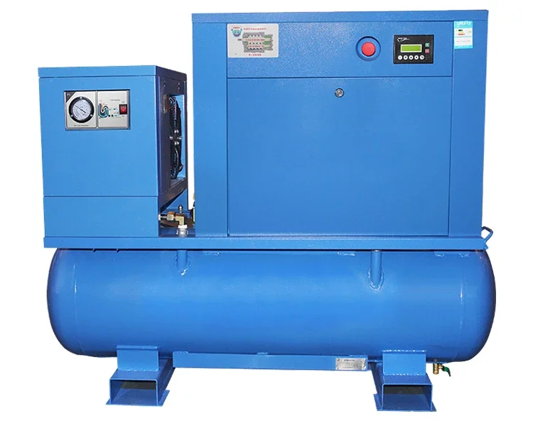 Low Noise Screw Air Compressor Stationary integrated machine 15hp Xinlei Vsd Mini Home 500 Cfm 3kw 10bar Air End 7kw