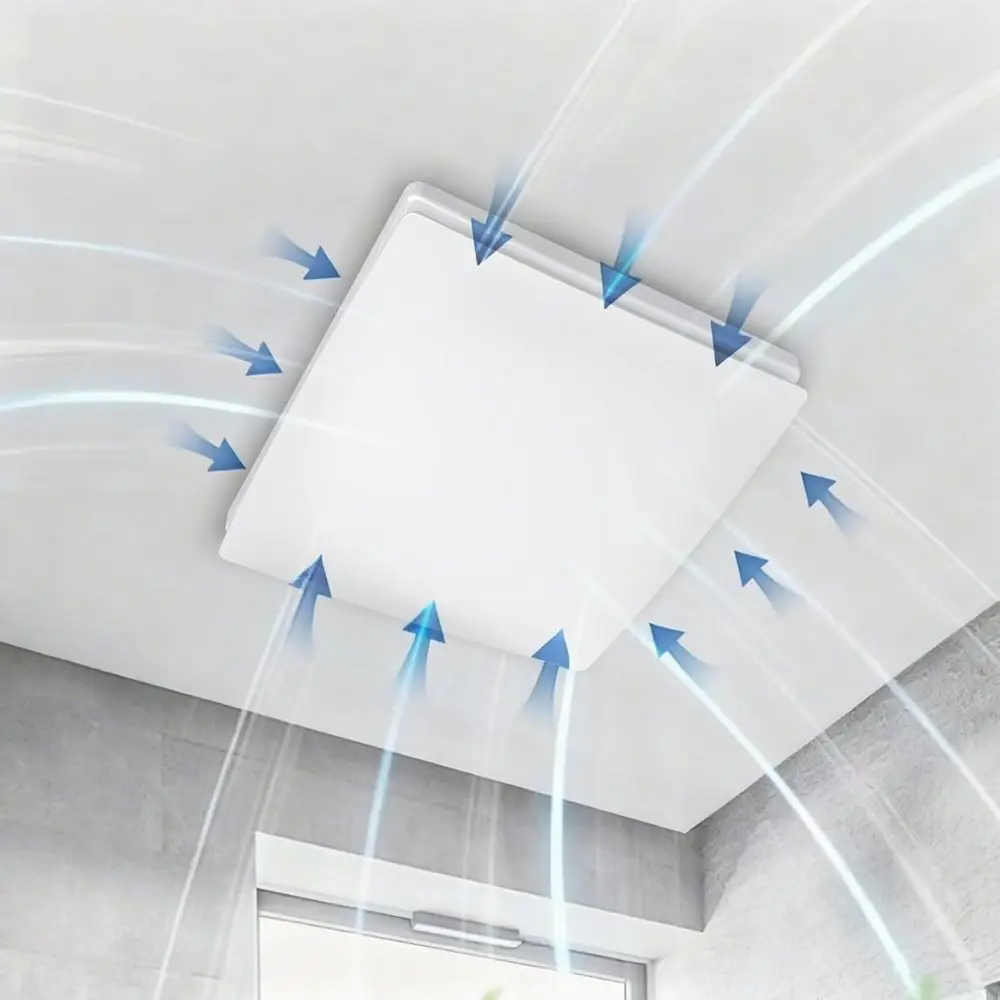 

Exhaust an 6 Inch With Power Cord Ventilation an With Check White Square Quiet Powerul Ceiling or Wall Mount Ventilation an or K