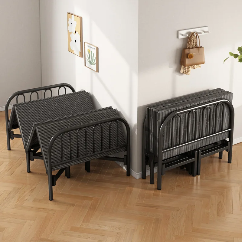 Rollaway bed Single bed Adult household double nap bed 1.2 meters Rental room Portable strong and durable simple