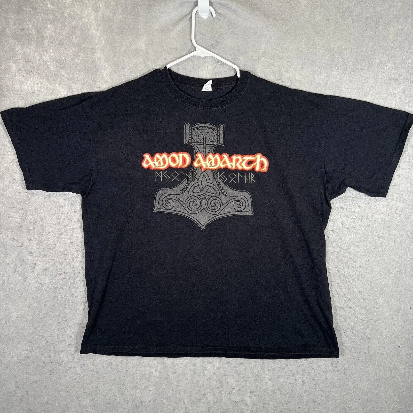 A1 Amon Amarth Band Tour Promo T Shirt Adult 2Xl Xxl Black Death Metal Mens