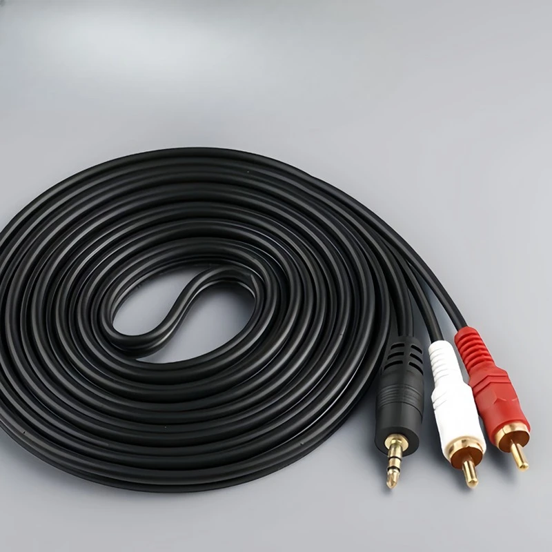 2PCS 3.5mm Audio Cable 3.5 to Dual RCA 1‑to‑2 AV Cable 1‑to‑3 3RCA Audio Video Cord for Speaker TV DVD Player