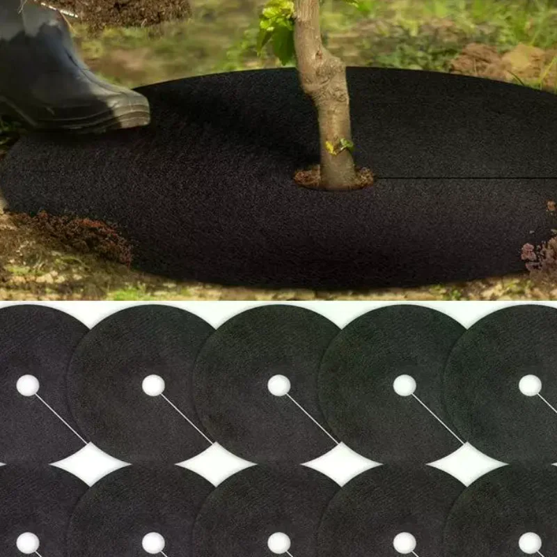 Tree Protection Mats  Non Woven Weed Barrier Ground Cover for Garden Landscape Planting Reusable Easy Clean