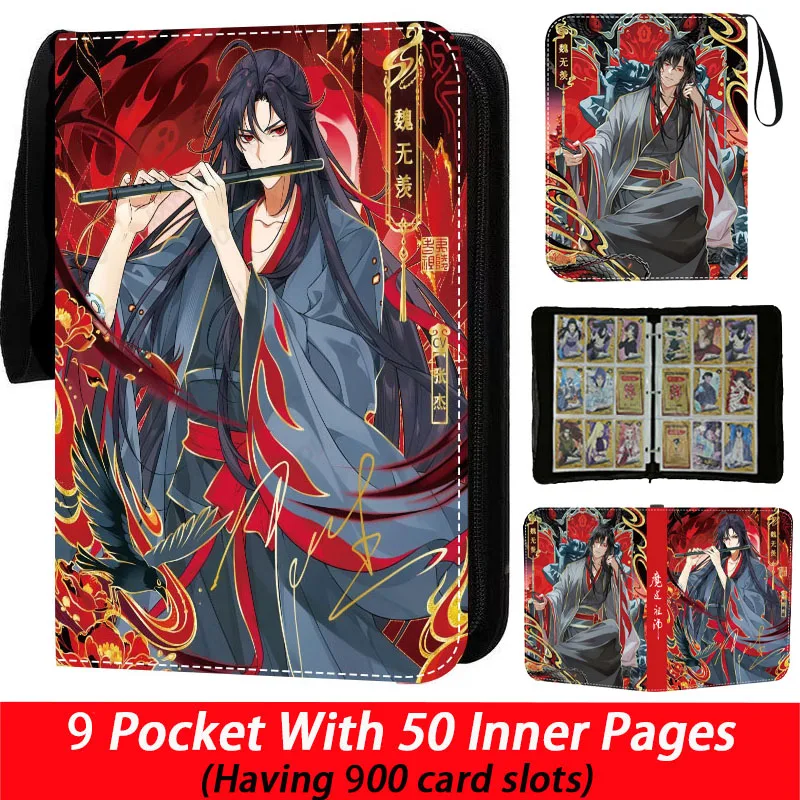 400/900Pcs Mo Dao Zu Shi Card Binder Book Folder Zipper PU Leather Card Album Waterproof Anime Game Card Collection Toy for Kids