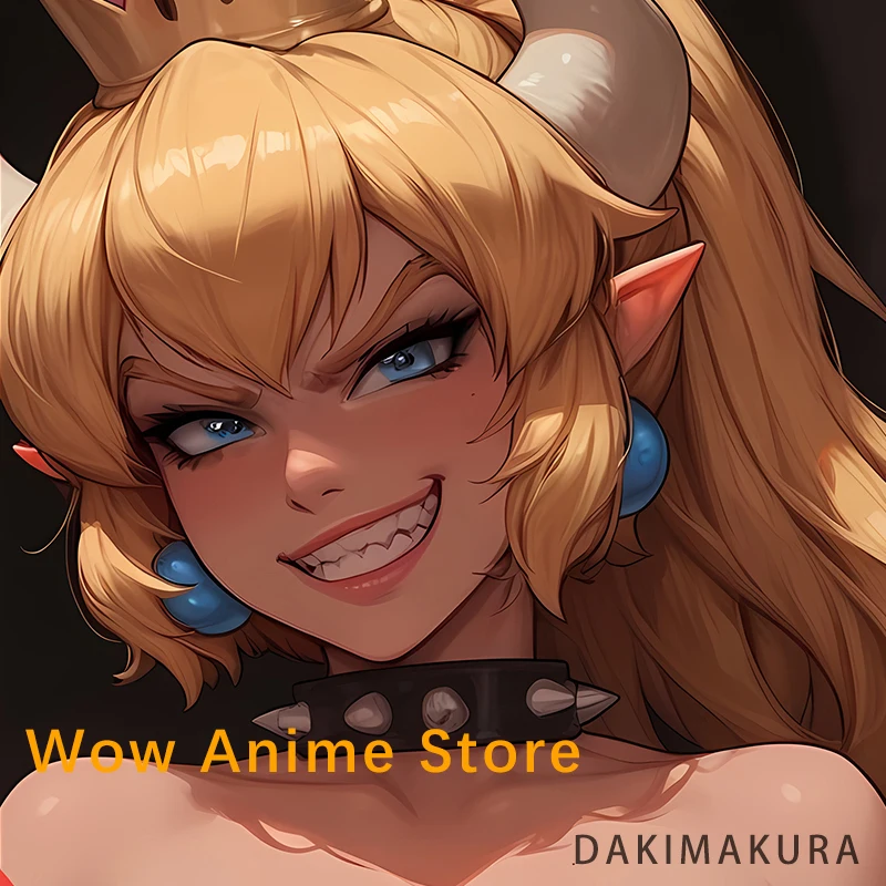 Bowsette Futa Dakimakura Furry 2WAY وسادة حالة العناق.. أنيمي وسادة غطاء الوسادة #4