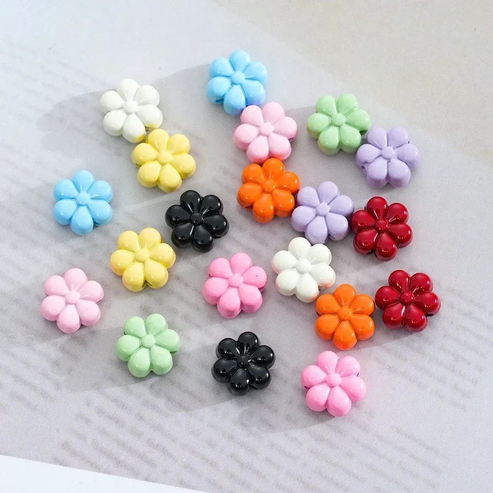 5pcs Flower Beads Alloy Metal  Spacer Loose Bead for Necklace Bracelet Charms DIY Jewelry Making Findings Accessories