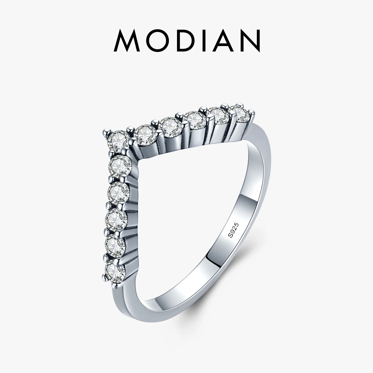 MODIAN Vintage Arrow Ring Real 925 Sterling Silver Fashion Stackable Exquisite Finger Rings For Women Fine Jewelry Accessories