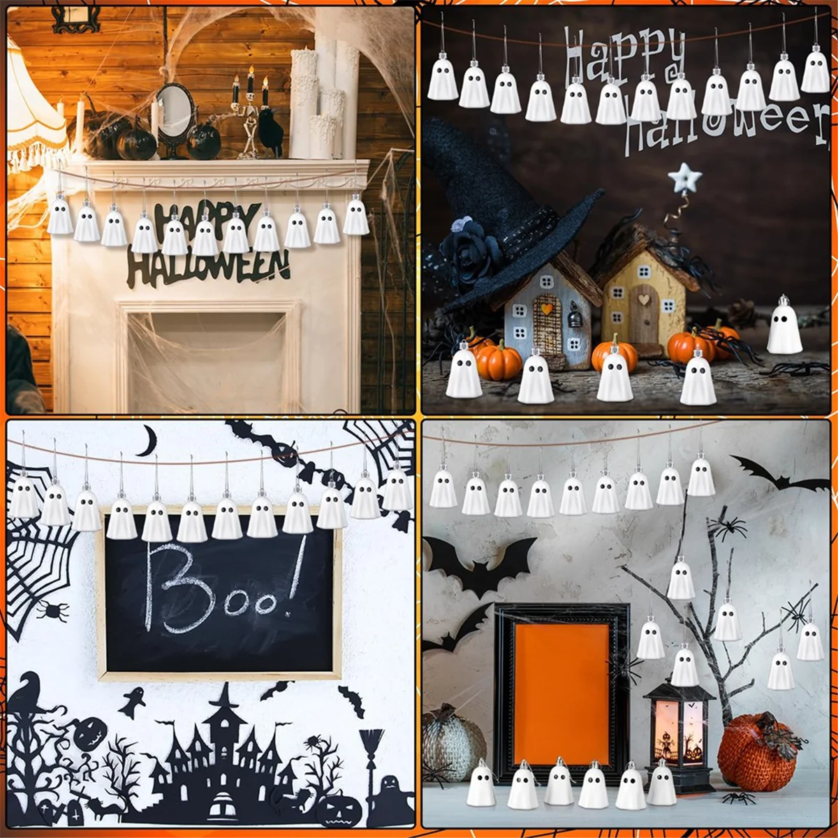 ABJY 6 pièces ornements fantômes mignons, décoration fantômes Halloween ornement fantôme effrayant pour jardin Patio pelouse cour maison voiture décor