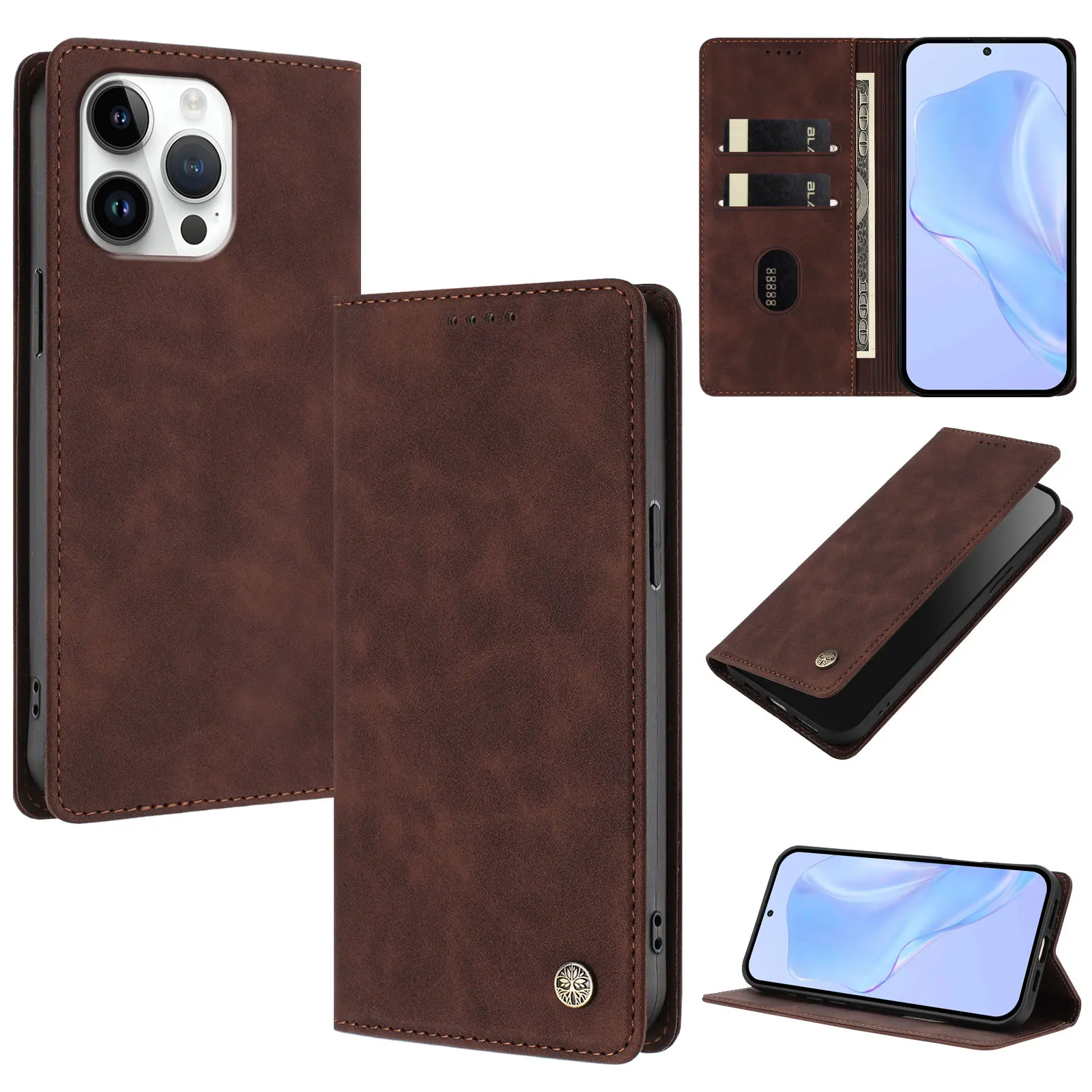 Vintage Leather Magnetic Phone Case For Ulefone Note 20 Pro 19 Wallet Flip Cover 3 Cards Slot Anti Drop Shockproof Funda